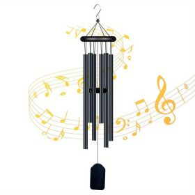 1pc Memorial Wind Chimes Outdoor, Garden Wind Chimes With 6 Aluminum Alloy Tubes And Hook, Memorial Wind Chimes For Home Decor Garden Patio Outdoor -