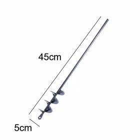 9 Size Garden Auger Drill Bit Tool Ground Drill Earth Drill Spiral Hole Digger Flower Planter Seed Planting Gardening Fence Yard - 5X45cm - CN