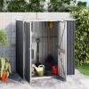 Garden Tool Shed Anthracite 63.4"x35"x63.4" Galvanized Steel - Anthracite