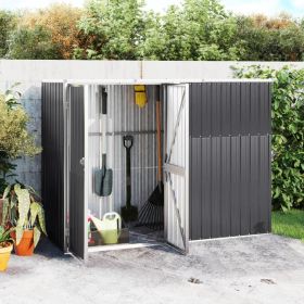 Garden Tool Shed Anthracite 88.6"x35"x63.4" Galvanized Steel - Anthracite