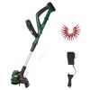 Cordless String Trimmer/Edger, 10" Electric Garden Weed Eater with 20V/2.0 AH Battery and Charge - KM3618