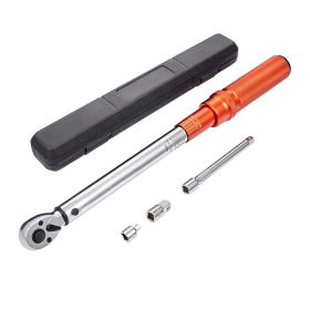 Mechanical Dual Range Scales Torque Wrench Kit with Adapters Extension Rod - As pic show - 10-80ft.lb (13.6-108.5Nm)