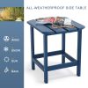 Adirondack Outdoor Side Table;  HDPE Plastic End Tables for Patio;  Backyard;  Pool;  Indoor Outdoor Companion;  Easy Maintenance Weather Resistant La