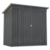 6 x 4 ft Outdoor Storage Shed, All Weather Tool Shed for Garden, Backyard, Lawn, Black - as Pic