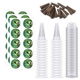 120Pcs Seed Pod Kit Hydroponic Garden Growing Containers Grow Anything Kit with 30Pcs Baskets 30Pcs Lids 30Pcs Sponged 30Pcs Stickers - Seed Pot