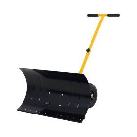 Outdoor T-Handle Snow Shovel with Wheels - As pic show - Style C