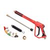 4000 PSI Pressure Washer Gun with Extension Wand  - Red - 4000 psi