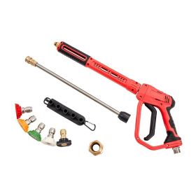 4000 PSI Pressure Washer Gun with Extension Wand  - Red - 4000 psi