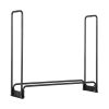 Indoor/Outdoor Small Firewood Rack with Handle - Black - 52 x 12 x 46 inch