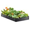 VEVOR Galvanized Raised Garden Bed Planter Box 94.5x47.2x11" Flower Vegetable - Default