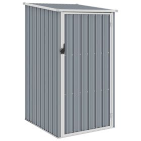 Garden Shed Gray 34.3"x38.6"x62.6" Galvanized Steel - Grey