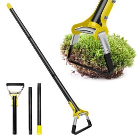 Adjustable Garden Hoe Handheld Stirrup Hula Hoe Scuffle Loop Hoe Gardening Weeder Cultivator Weeding Rake for Weeding/Loosening Soil - 117cm/46.06in