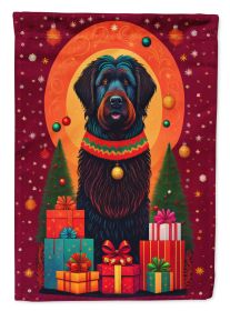 Black Briard Holiday Christmas Garden Flag Mailbox Flag Decorative Yard Flag Banner Outside Patio Artwork Yard Flower Beds, Garden Size, Multicolor