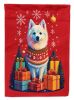 American Eskimo Holiday Christmas Garden Flag Mailbox Flag Decorative Yard Flag Banner Outside Patio Artwork Yard Flower Beds, Garden Size, Multicolor