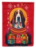 Basset Hound Holiday Christmas Garden Flag Mailbox Flag Decorative Yard Flag Banner Outside Patio Artwork Yard Flower Beds, Garden Size, Multicolor