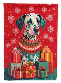 Dalmatian Holiday Christmas Garden Flag Mailbox Flag Decorative Yard Flag Banner Outside Patio Artwork Yard Flower Beds, Garden Size, Multicolor