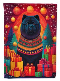 Black Chow Chow Holiday Christmas Garden Flag Mailbox Flag Decorative Yard Flag Banner Outside Patio Artwork Yard Flower Beds, Garden Size, Multicolor