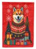 Akita Holiday Christmas Garden Flag Mailbox Flag Decorative Yard Flag Banner Outside Patio Artwork Yard Flower Beds, Garden Size, Multicolor