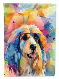 Afghan Hound Hippie Dawg Garden Flag Mailbox Flag Decorative Yard Flag Banner Outside Patio Artwork Yard Flower Beds, Garden Size, Multicolor