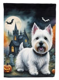 Westie Spooky Halloween Garden Flag Mailbox Flag Decorative Yard Flag Banner Outside Patio Artwork Yard Flower Beds, Garden Size, Multicolor