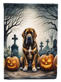 Bloodhound Spooky Halloween Garden Flag Mailbox Flag Decorative Yard Flag Banner Outside Patio Artwork Yard Flower Beds, Garden Size, Multicolor