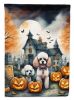 Poodle Spooky Halloween Garden Flag Mailbox Flag Decorative Yard Flag Banner Outside Patio Artwork Yard Flower Beds, Garden Size, Multicolor