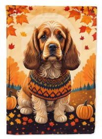 Cocker Spaniel Fall Garden Flag Mailbox Flag Decorative Yard Flag Banner Outside Patio Artwork Yard Flower Beds, Garden Size, Multicolor