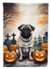 Fawn Pug Spooky Halloween Garden Flag Mailbox Flag Decorative Yard Flag Banner Outside Patio Artwork Yard Flower Beds, Garden Size, Multicolor