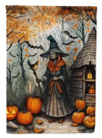 Slavic Witch Spooky Halloween Garden Flag Mailbox Flag Decorative Yard Flag Banner Outside Patio Artwork Yard Flower Beds, Garden Size, Multicolor