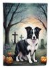 Border Collie Spooky Halloween Garden Flag Mailbox Flag Decorative Yard Flag Banner Outside Patio Artwork Yard Flower Beds, Garden Size, Multicolor