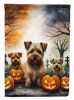 Norfolk Terrier Spooky Halloween Garden Flag Mailbox Flag Decorative Yard Flag Banner Outside Patio Artwork Yard Flower Beds, Garden Size, Multicolor