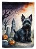 Scottish Terrier Spooky Halloween Garden Flag Mailbox Flag Decorative Yard Flag Banner Outside Patio Artwork Yard Flower Beds, Garden Size, Multicolor