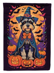 Schnauzer Witchy Halloween Garden Flag Mailbox Flag Decorative Yard Flag Banner Outside Patio Artwork Yard Flower Beds, Garden Size, Multicolor