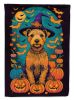 Lakeland Terrier Witchy Halloween Garden Flag Mailbox Flag Decorative Yard Flag Banner Outside Patio Artwork Yard Flower Beds, Garden Size, Multicolor