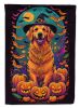 Golden Retriever Witchy Halloween Garden Flag Mailbox Flag Decorative Yard Flag Banner Outside Patio Artwork Yard Flower Beds, Garden Size, Multicolor