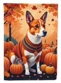 Red Basenji Fall Garden Flag Mailbox Flag Decorative Yard Flag Banner Outside Patio Artwork Yard Flower Beds, Garden Size, Multicolor