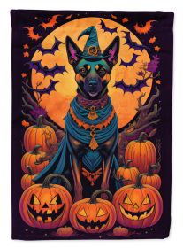 Belgian Malinois Witchy Halloween Garden Flag Mailbox Flag Decorative Yard Flag Banner Outside Patio Artwork Yard Flower Beds, Garden Size, Multicolor