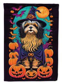 Havanese Witchy Halloween Garden Flag Mailbox Flag Decorative Yard Flag Banner Outside Patio Artwork Yard Flower Beds, Garden Size, Multicolor