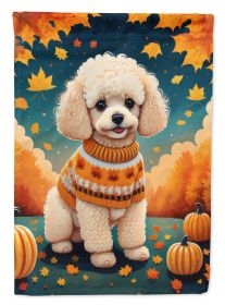 Poodle Fall Garden Flag Mailbox Flag Decorative Yard Flag Banner Outside Patio Artwork Yard Flower Beds, Garden Size, Multicolor