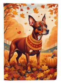 Red Miniature Pinscher Fall Garden Flag Mailbox Flag Decorative Yard Flag Banner Outside Patio Artwork Yard Flower Beds, Garden Size, Multicolor