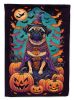 Pug Witchy Halloween Garden Flag Mailbox Flag Decorative Yard Flag Banner Outside Patio Artwork Yard Flower Beds, Garden Size, Multicolor