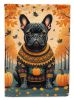 Black French Bulldog Fall Garden Flag Mailbox Flag Decorative Yard Flag Banner Outside Patio Artwork Yard Flower Beds, Garden Size, Multicolor