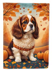 Cavalier Spaniel Fall Garden Flag Mailbox Flag Decorative Yard Flag Banner Outside Patio Artwork Yard Flower Beds, Garden Size, Multicolor