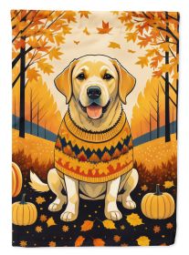 Yellow Labrador Retriever Fall Garden Flag Mailbox Flag Decorative Yard Flag Banner Outside Patio Artwork Yard Flower Beds, Garden Size, Multicolor