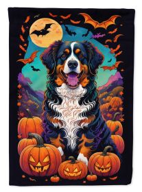 Bernese Mountain Dog Witchy Halloween Garden Flag Mailbox Flag Decorative Yard Flag Banner Outside Patio Artwork Yard Flower Beds, Garden Size