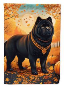 Black Chow Chow Fall Garden Flag Mailbox Flag Decorative Yard Flag Banner Outside Patio Artwork Yard Flower Beds, Garden Size, Multicolor