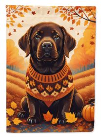 Chocolate Labrador Retriever Fall Garden Flag Mailbox Flag Decorative Yard Flag Banner Outside Patio Artwork Yard Flower Beds, Garden Size, Multicolor