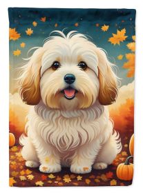 Coton De Tulear Fall Garden Flag Mailbox Flag Decorative Yard Flag Banner Outside Patio Artwork Yard Flower Beds, Garden Size, Multicolor