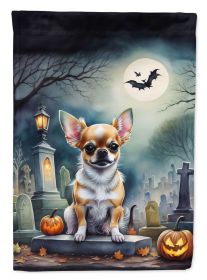 Chihuahua Spooky Halloween Garden Flag Mailbox Flag Decorative Yard Flag Banner Outside Patio Artwork Yard Flower Beds, Garden Size, Multicolor