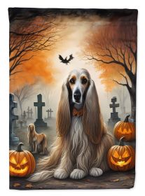 Afghan Hound Spooky Halloween Garden Flag Mailbox Flag Decorative Yard Flag Banner Outside Patio Artwork Yard Flower Beds, Garden Size, Multicolor